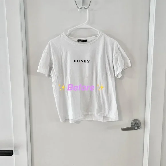 ✨Upcycled | NastyGal | Relaxed Honey Graphic T Shirt | Small Mint Green - Picture 3 of 12